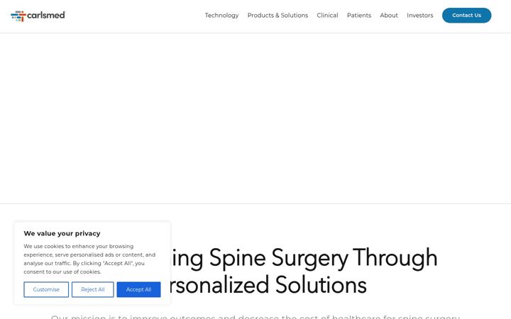 Screenshot of carlsmed.com