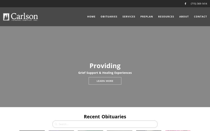 Screenshot of carlsonfh.com