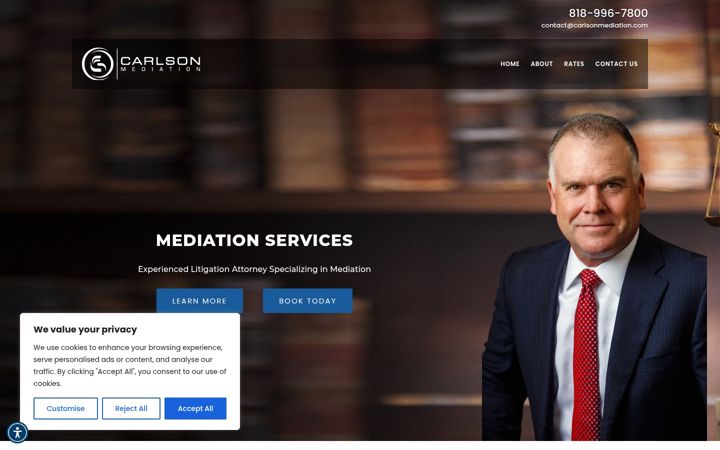 Screenshot of carlsonmediation.com