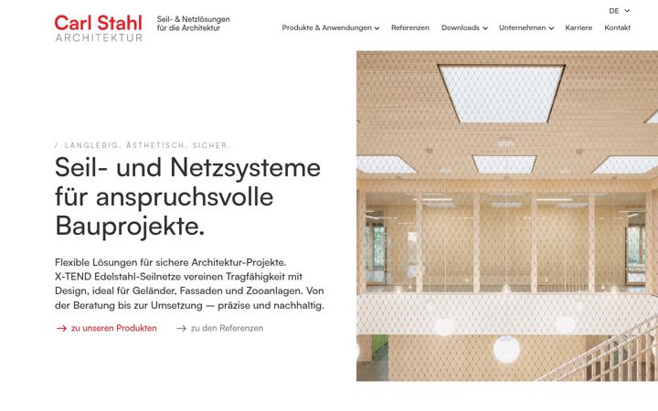 Screenshot of carlstahl-architektur.com