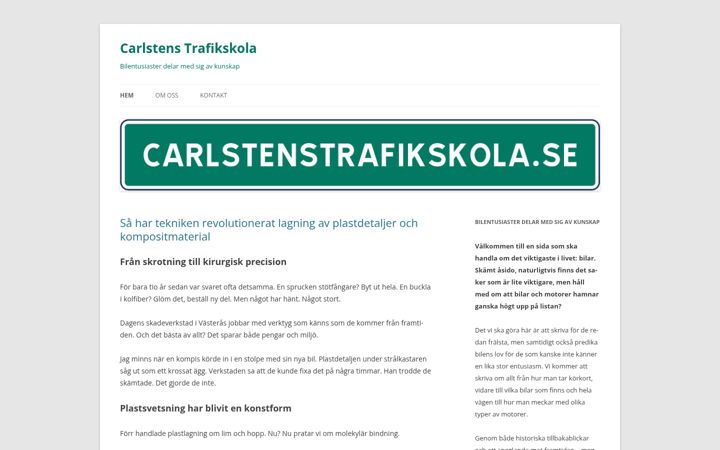 Screenshot of carlstenstrafikskola.se