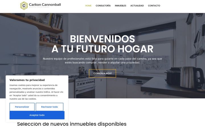 Screenshot of carltoncannonballmanagement.com