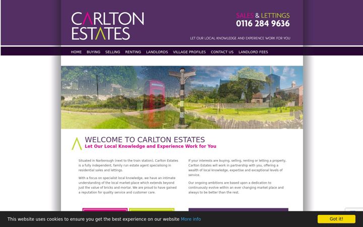 Screenshot of carltonestates.co.uk