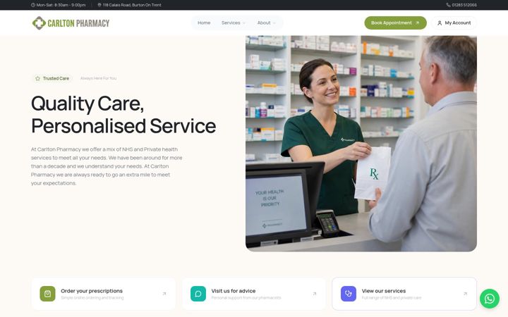 Screenshot of carltonpharmacy.com
