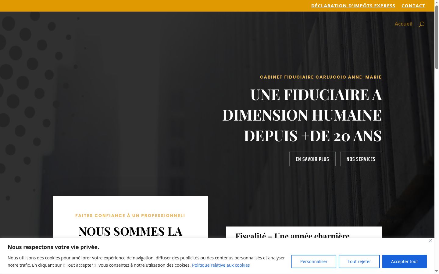 Captura de pantalla del banner de consentimiento mostrado antes de cualquier interacción