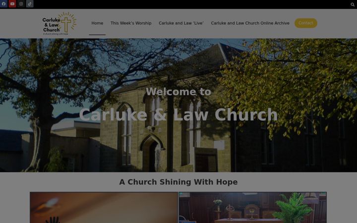 Screenshot of carlukeandlawchurch.com