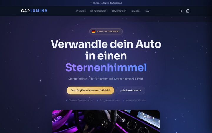 Screenshot of carlumina.de