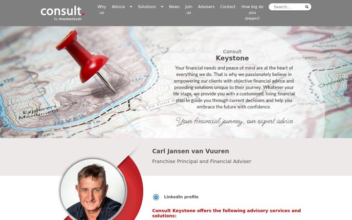 Zrzut ekranu carlvanvuuren.co.za