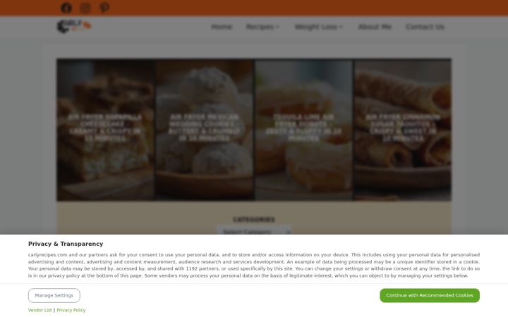 Screenshot of carlyrecipes.com