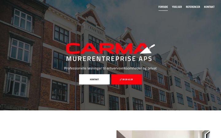 Skärmbild av carma-me.dk