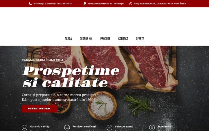 Screenshot van carmangeriadumi.ro