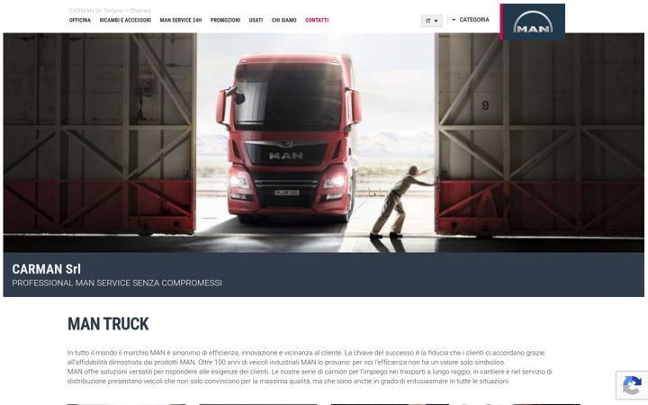 Screenshot of carmantrucks.com