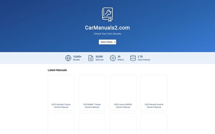 Screenshot of carmanuals2.com