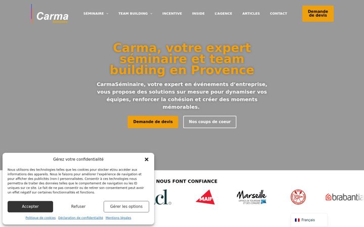 Screenshot of carmaseminaire.com
