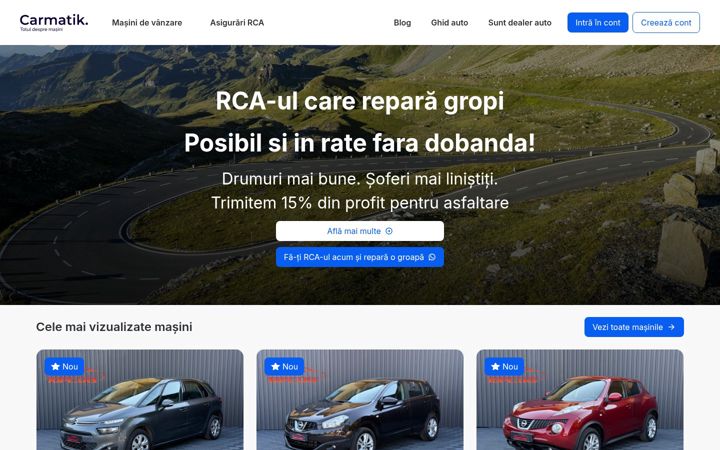 Screenshot of carmatik.ro