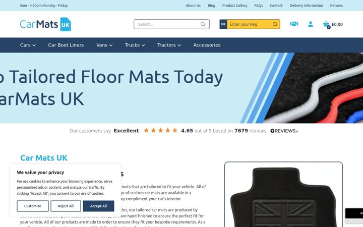 Screenshot of carmats-uk.com