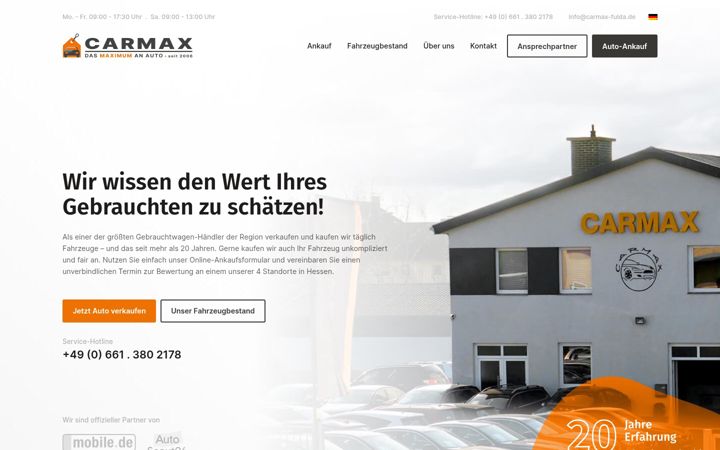 Capture d'écran de carmax-fulda.de
