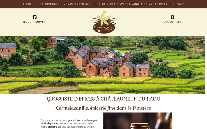 Screenshot of carmelavanille.fr