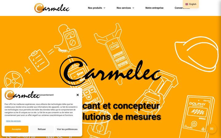 Skjermbilde av carmelec.fr