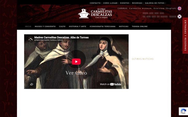 Kuvakaappaus sivustosta carmelitasalba.org
