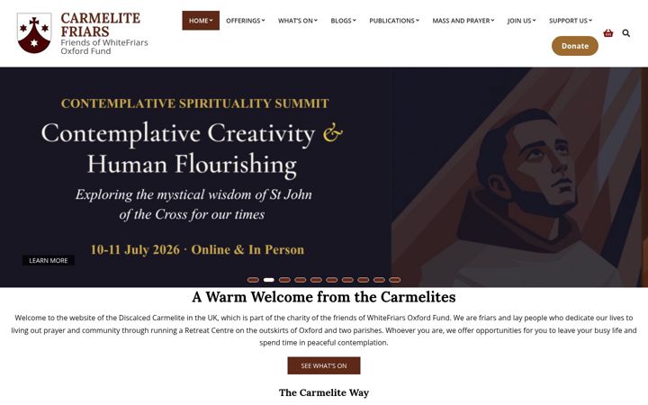 Screenshot di carmelite.uk.net