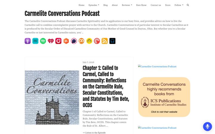 Screenshot ta' carmeliteconversations.com