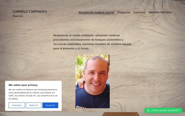 Screenshot of carmelocarpintero.com