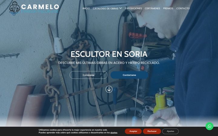 Screenshot of carmeloestebanescultor.com