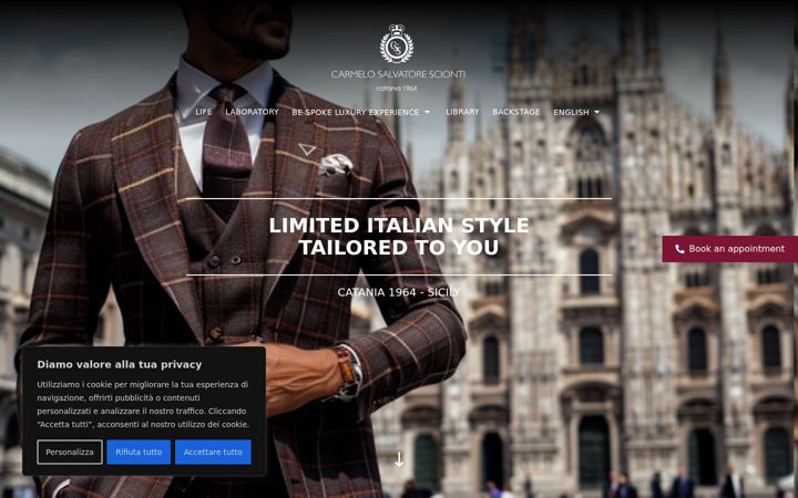 Screenshot of carmelosalvatoresciontistile.com