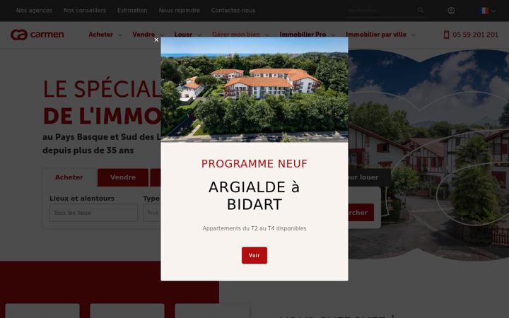Screenshot of carmen-immobilier.com