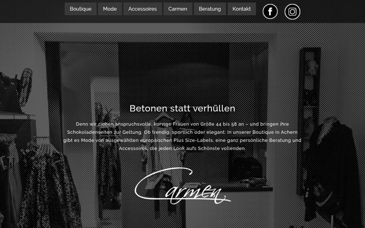 Screenshot of carmen-mode.de