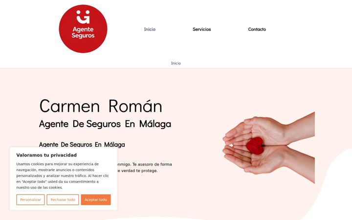 Screenshot of carmenagenteseguros.com