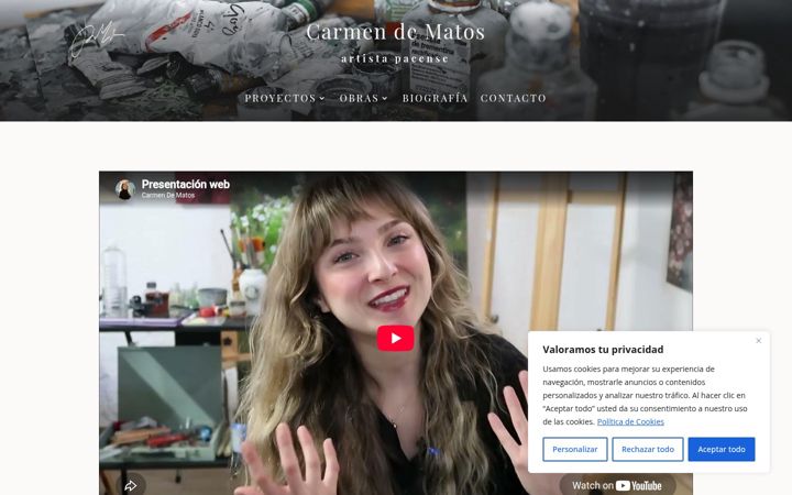 Screenshot of carmendematos.com