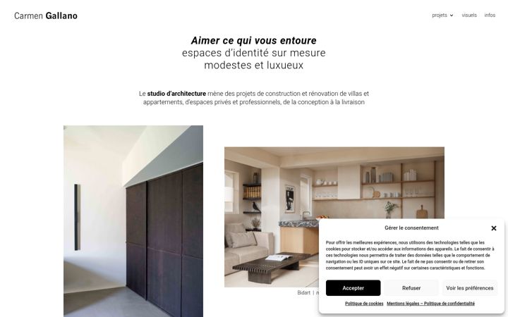 Screenshot of carmengallano.com