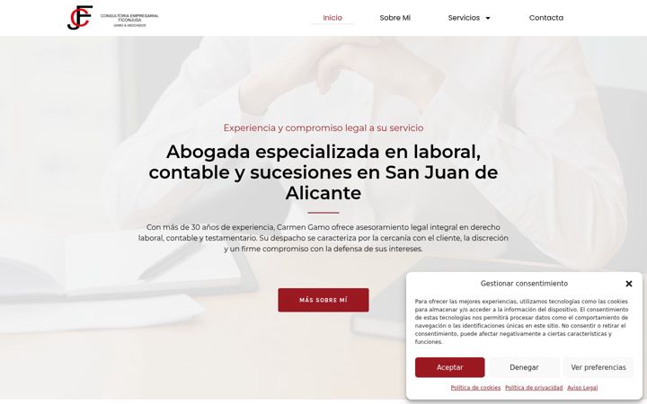 Screenshot of carmengamo.com