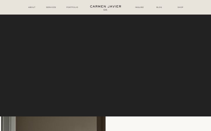 Snímek obrazovky carmenjavier.co