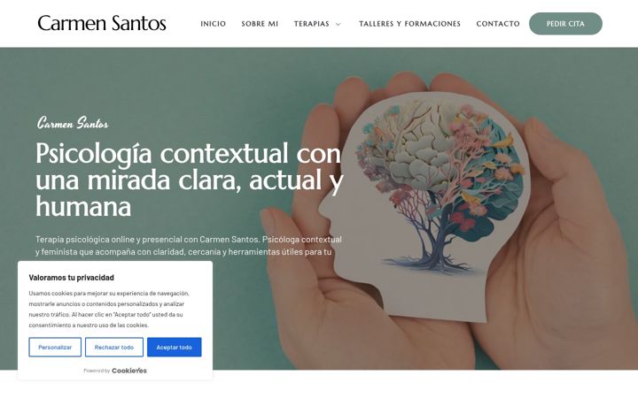 Screenshot of carmensantospsicologia.com