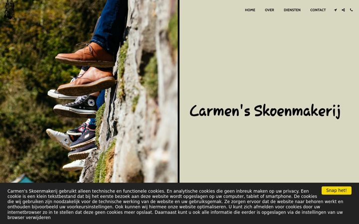 Snimka zaslona za carmensskoenmakerij.nl