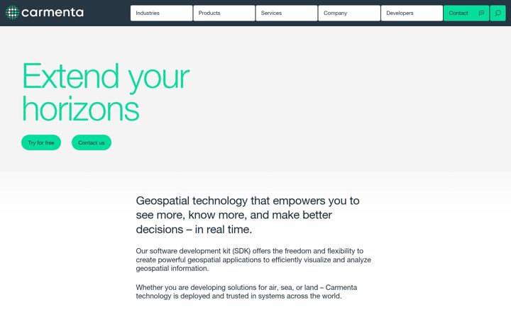 Screenshot of carmenta.com