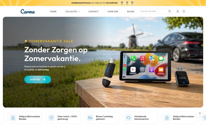 Ekrānuzņēmums no carmestore.nl