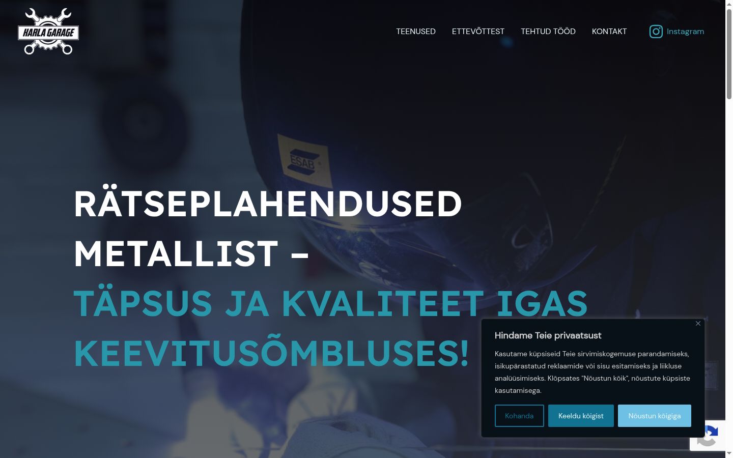 Screenshot des Einwilligungsbanners vor jeglicher Interaktion