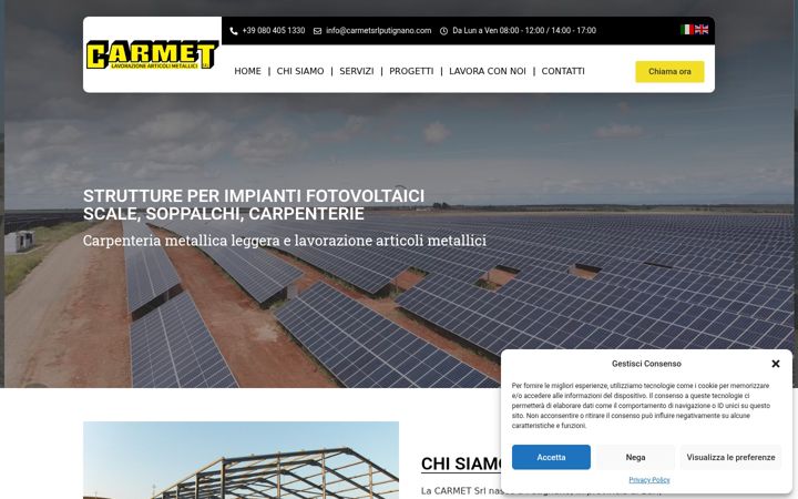 Screenshot of carmetsrlputignano.com