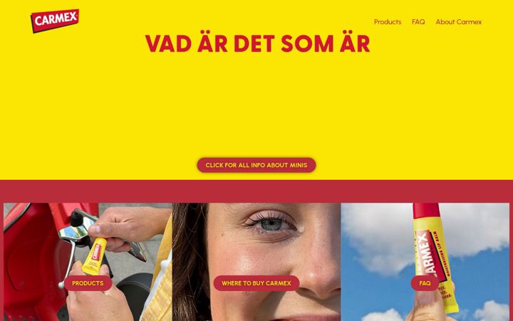 Zrzut ekranu carmexnordic.com