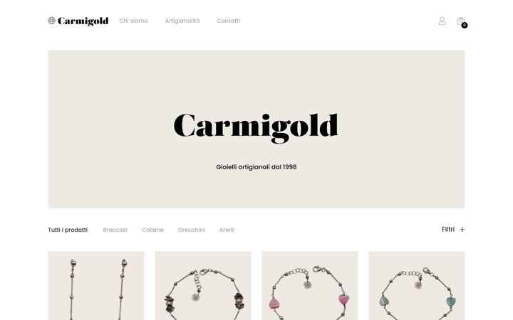 Screenshot of carmigold.it