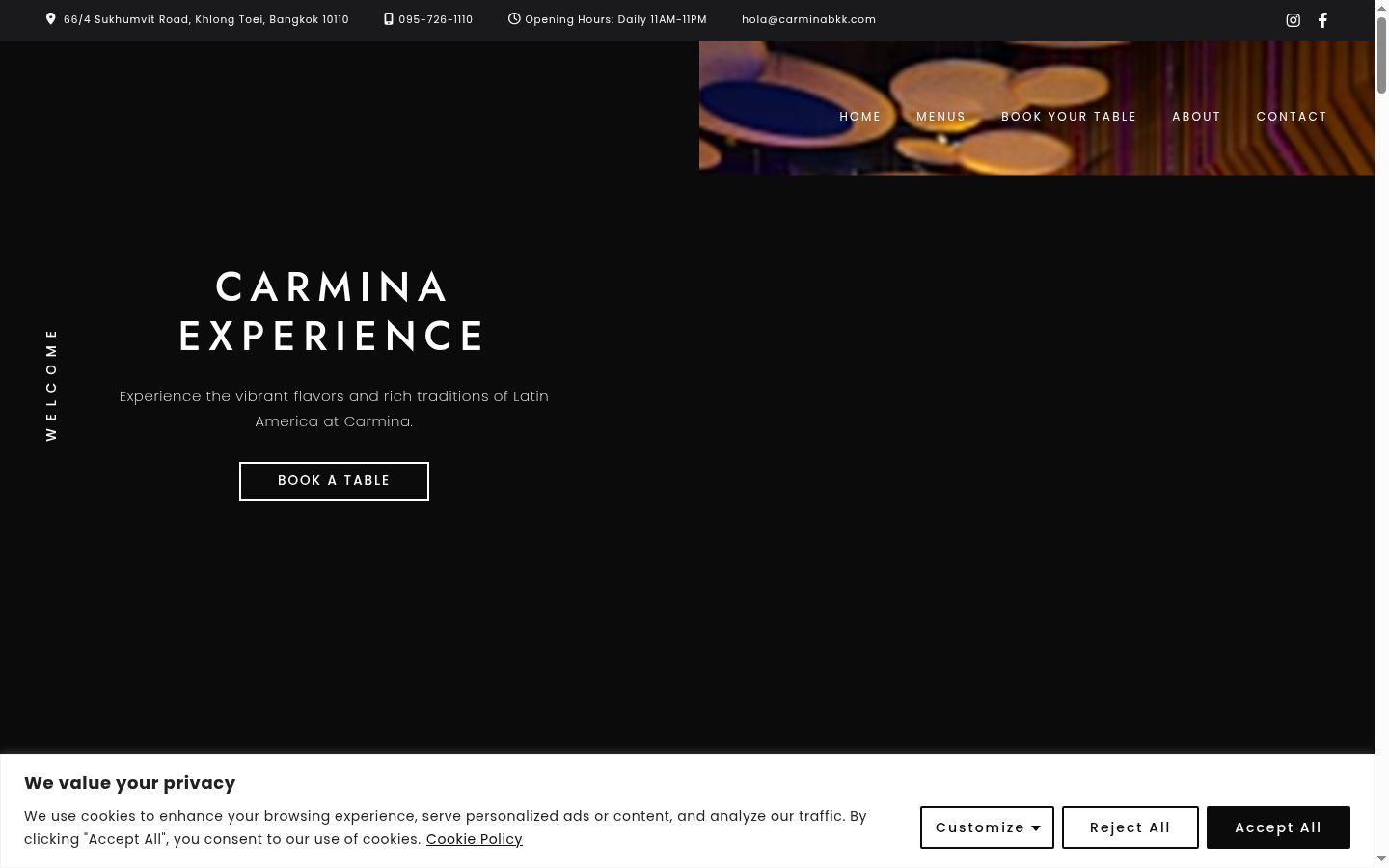 Screenshot tal-banner tal-kunsens muri qabel kwalunkwe interazzjoni