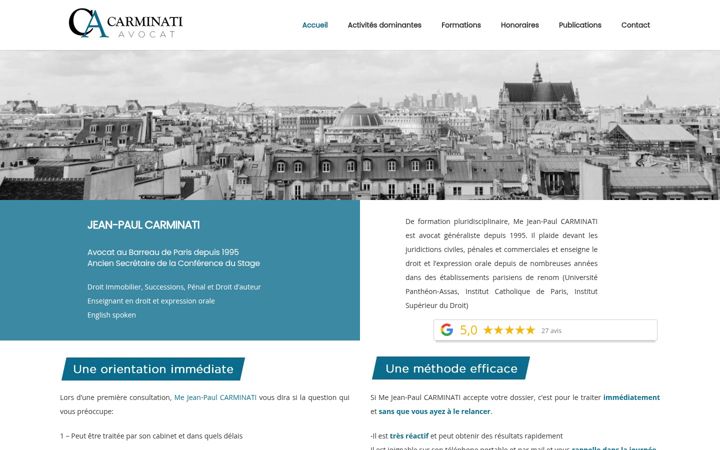 Skjermbilde av carminati-avocat.fr