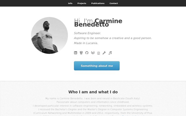 Screenshot of carminebenedetto.net