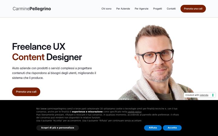 Screenshot of carminepellegrino.com