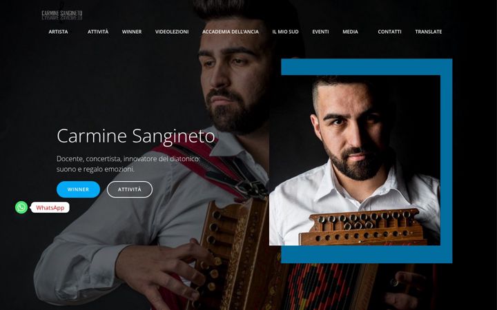 Screenshot of carminesangineto.com