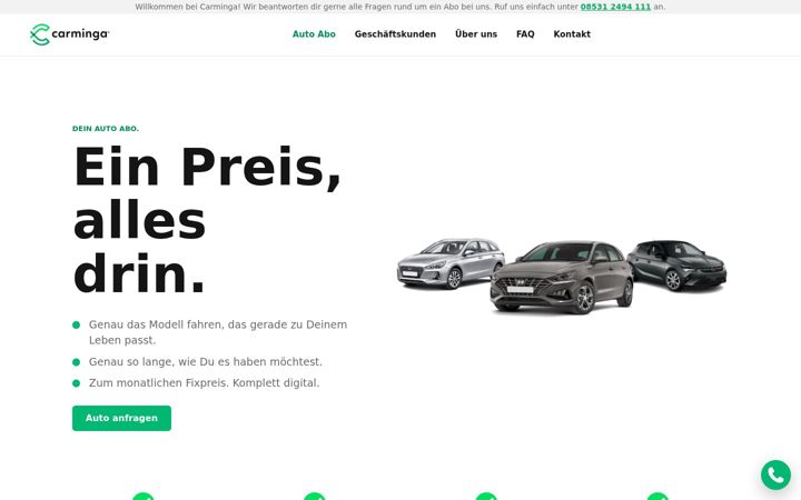 Screenshot of carminga.com